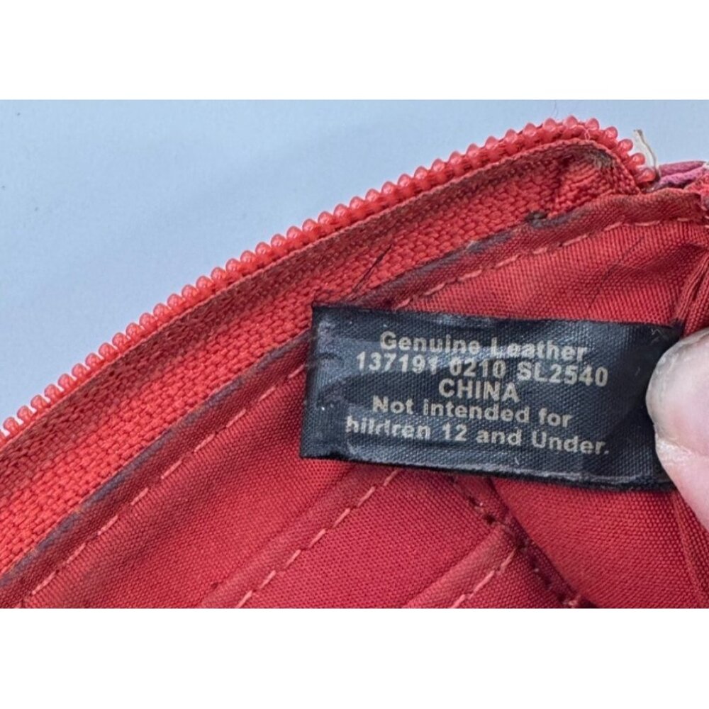 Fossil Floral Print Wristlet Wallet With Red Strap & Zipper Closure - Picture 9 of 13